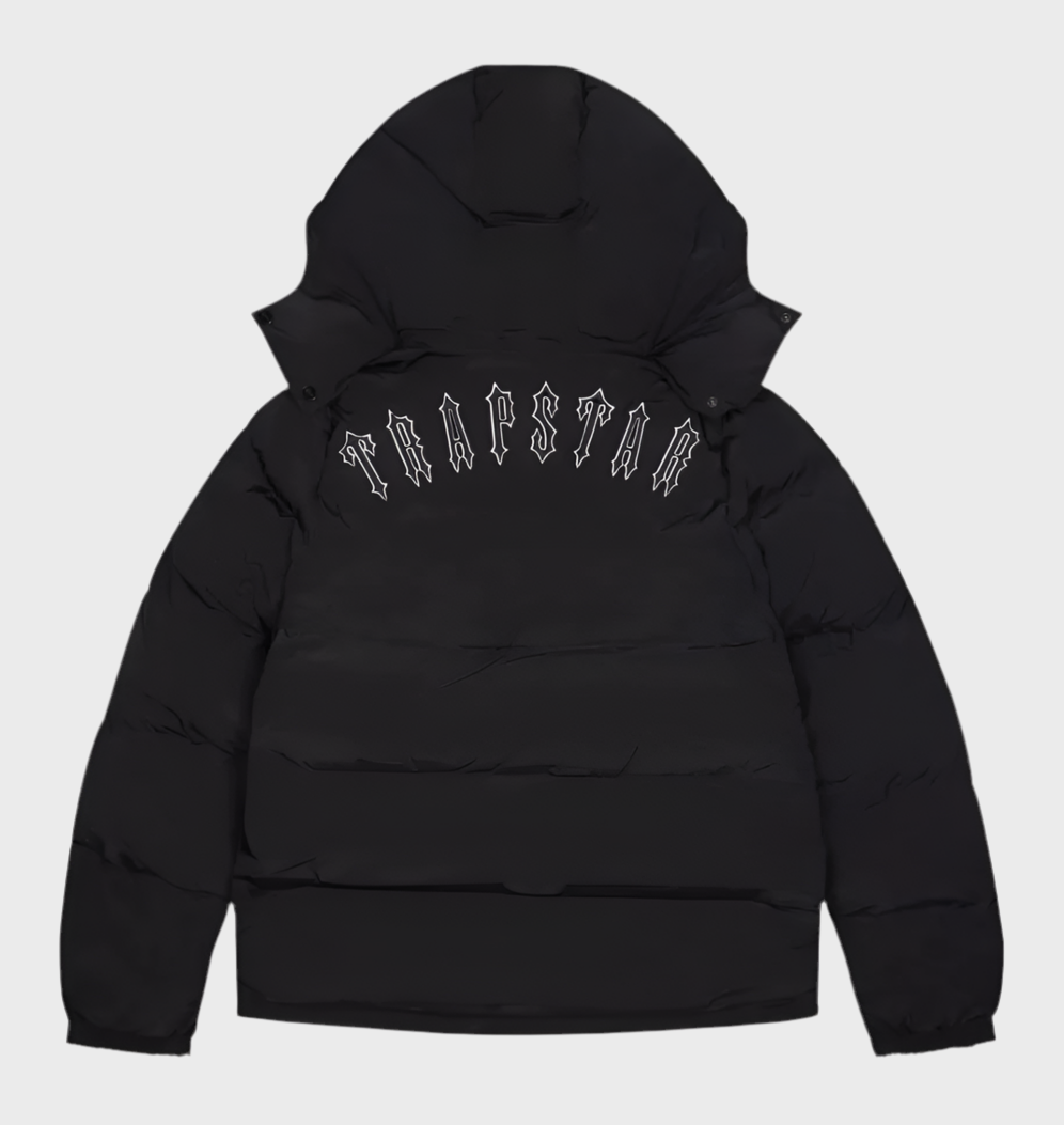 TS Irongate Detachable Hooded Puffer Jacket - (BLACK)