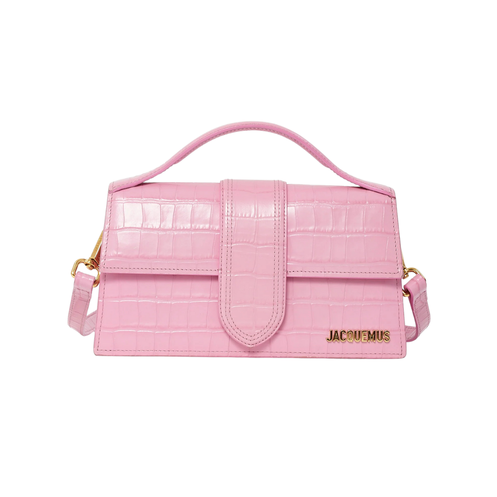 Jacquemus Le Grand Bambino Croco Pink