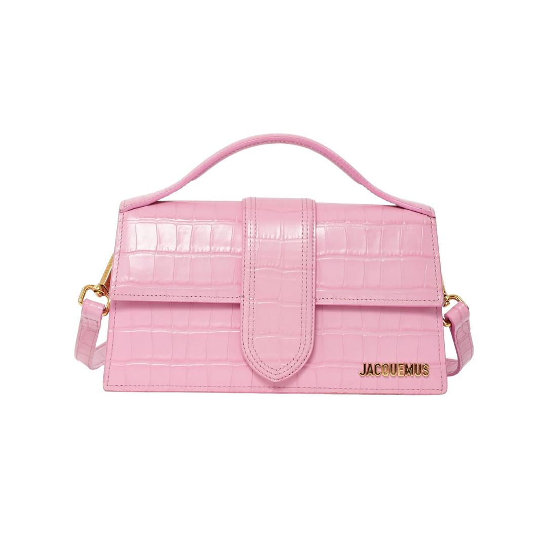 Jacquemus Le Grand Bambino Croco Pink