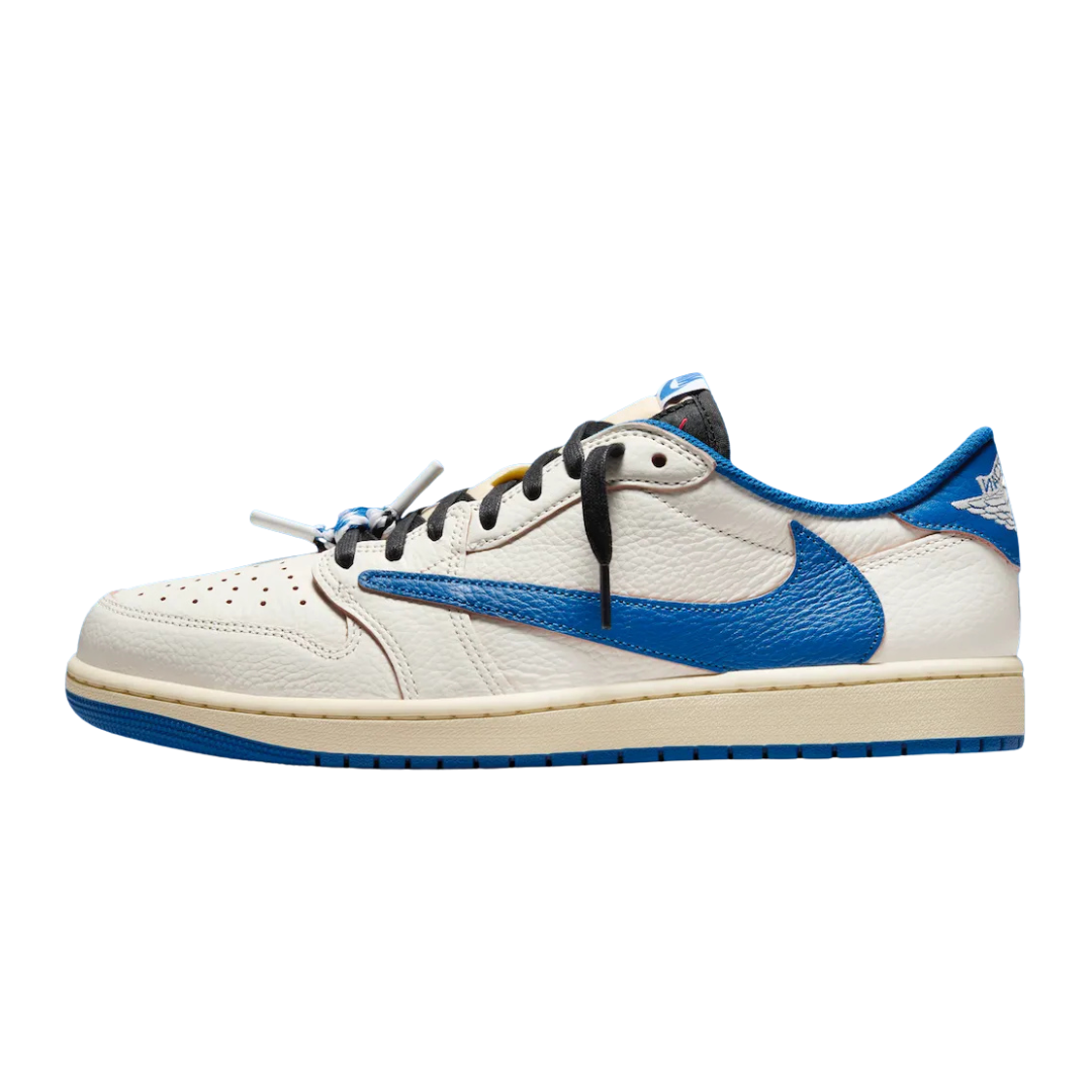 Jordan 1 Retro Low OG SP Fragment x Travis Scott Sail Military Blue
