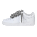 Nike Air Force 1 Low Rope Laces Light Grey Custom
