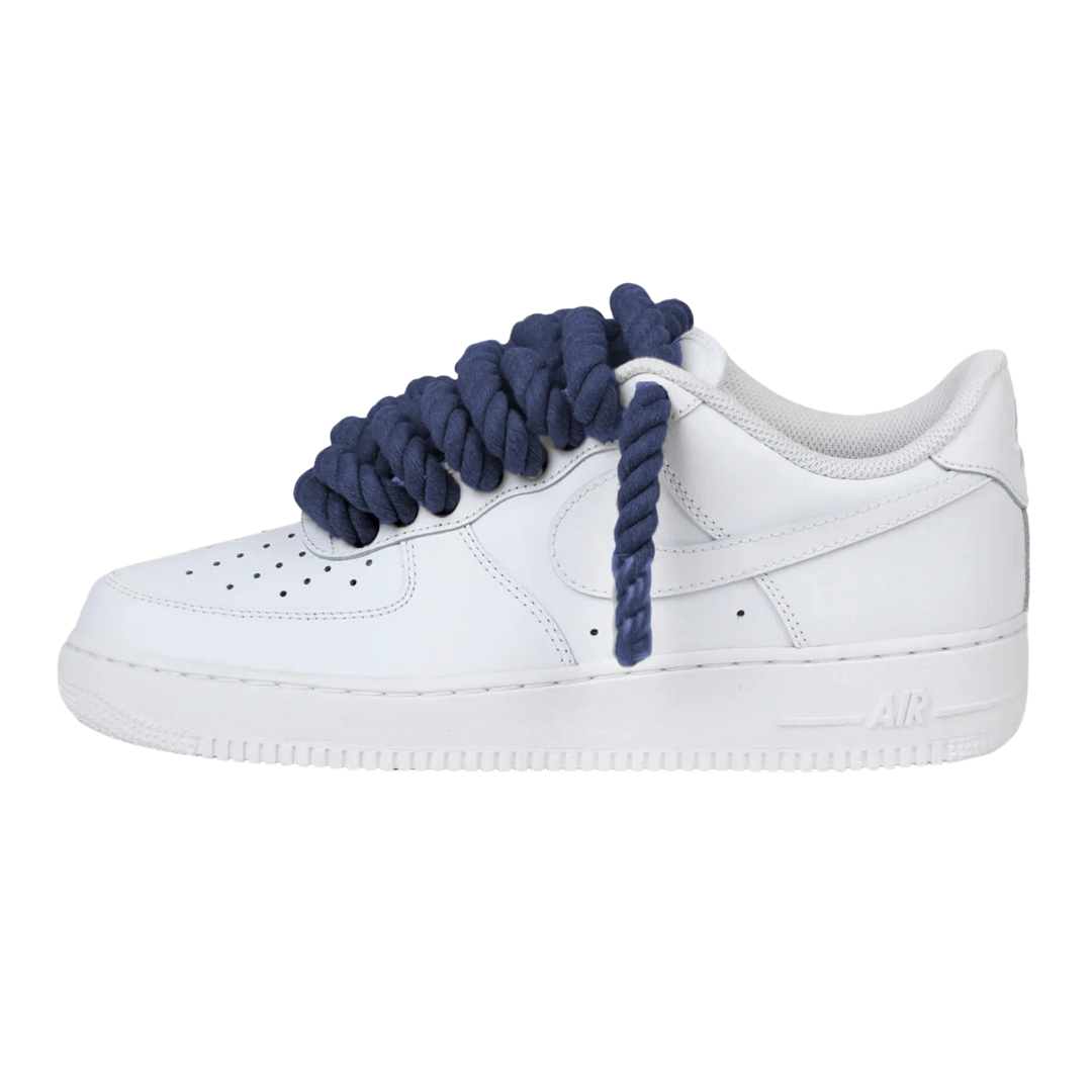 Nike Air Force 1 Low Rope Laces Navy Custom