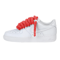 Nike Air Force 1 Low Rope Laces Red Custom