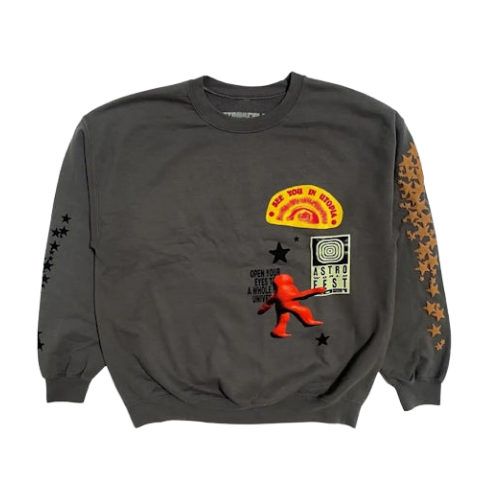 Travis Scott Houston Crewneck Grey