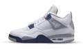 Nike Men's Sneakers Air Jordan 4 Retro White Midnight Navy